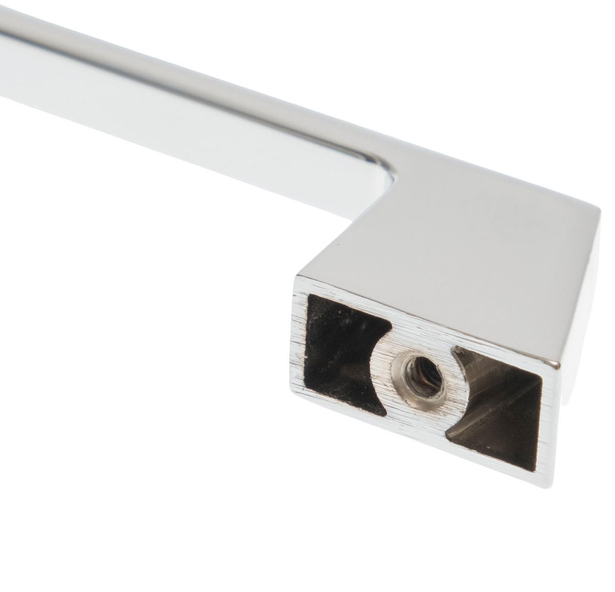 MÖBELGRIFF BA 256mm Küchengriff Chrom glänzend Schrankgriff Stilo Türgriff eckig - Chromfarben, Metall (0.8/3/28.1cm) - Livingpoint24