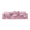 MODULSOFA SEPHI Pink Cord - Pink/Schwarz, Kunststoff/Textil (375/62/109cm) - KAWOLA