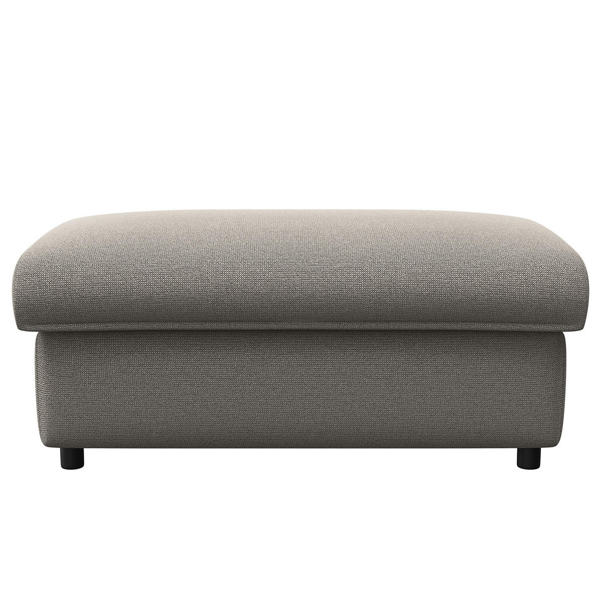 POLSTERHOCKER - Schwarz/Grau, Kunststoff/Textil (100/44/60cm) - home24