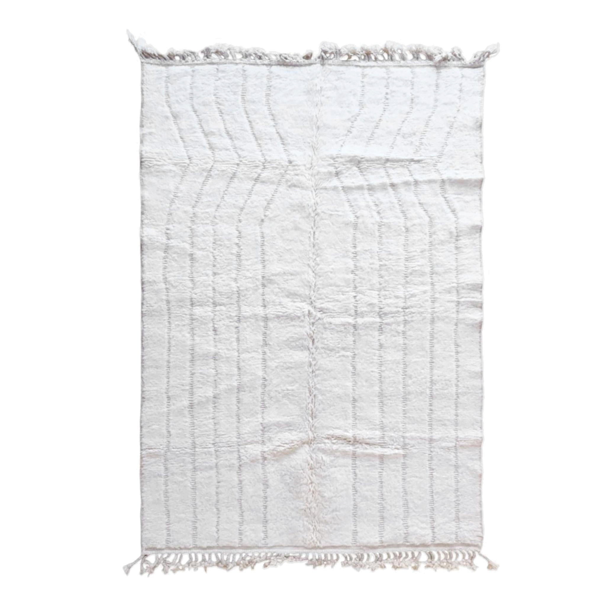 BERBERTEPPICH aus Marokko aus reiner Wolle 250x 350 cm - Weiß, Naturmaterialien (250/350cm) - AFK Living