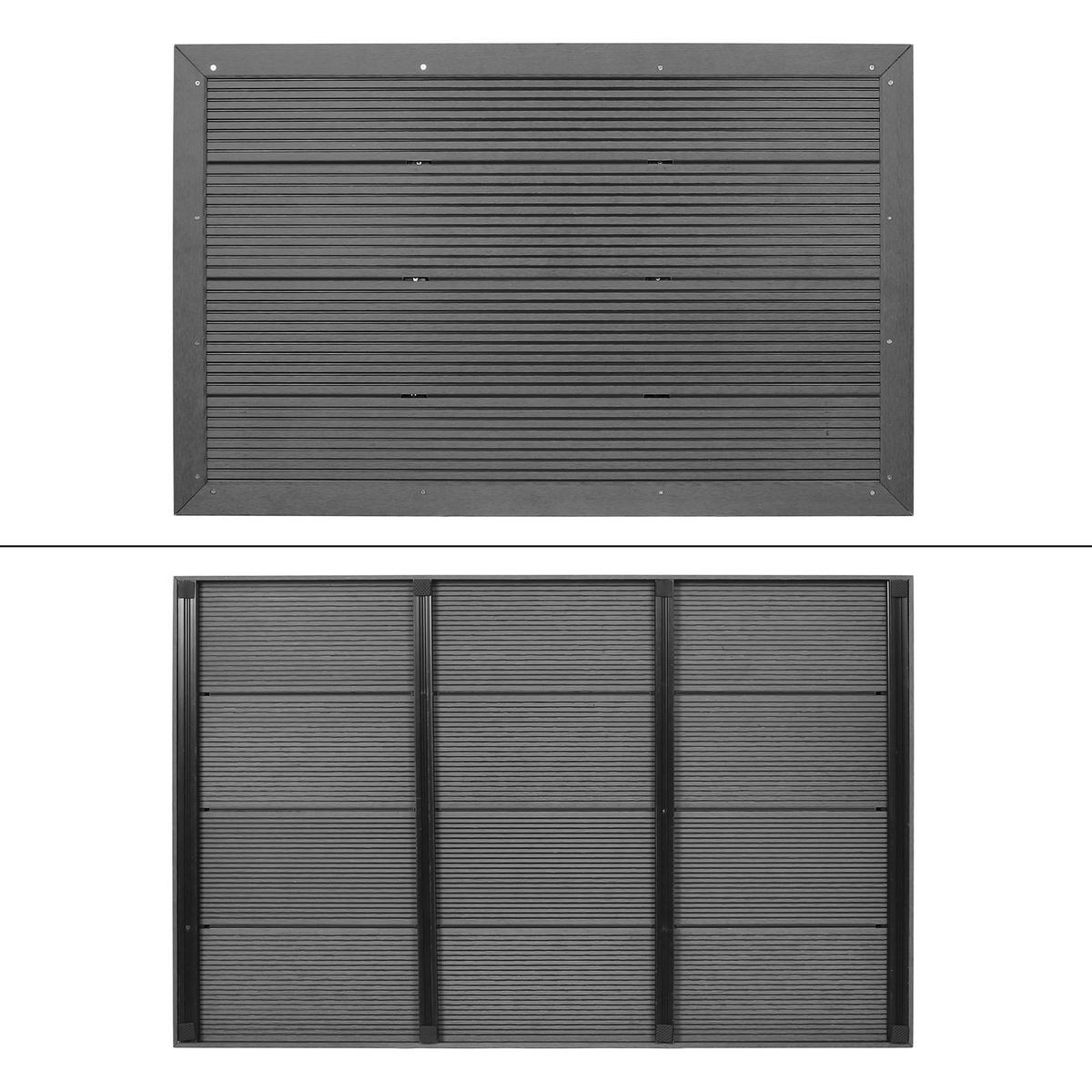 SOLARDUSCHE mit Bodenelemen - Dunkelgrau/Silberfarben, Kunststoff (15.5/217.5/19cm) - ML-DESIGN
