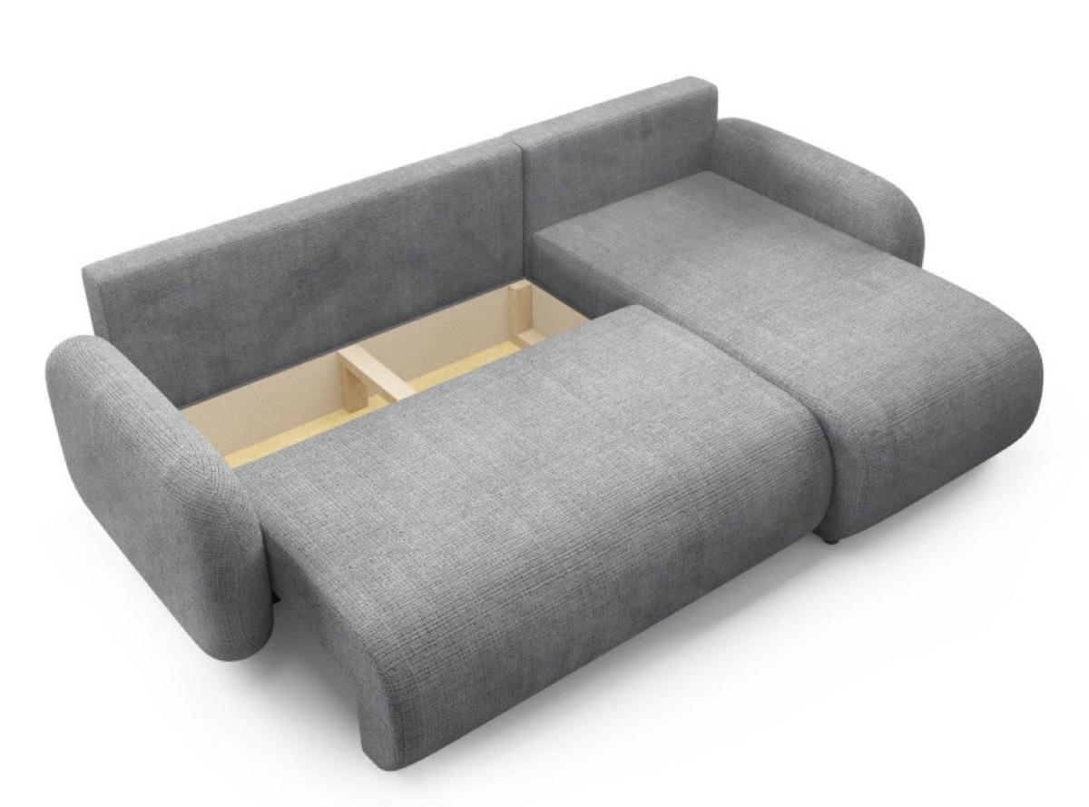 ECKSOFA Grau KOMA Mit Schlaffunktion - Grau, Textil (228/147cm) - Sepro Meble