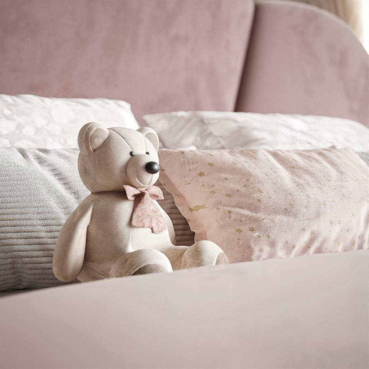 POLSTERBETT ARIEL mit Bettkasten 120x200 cm Element 18 - Rosa, Textil (120/200cm) - Lookway