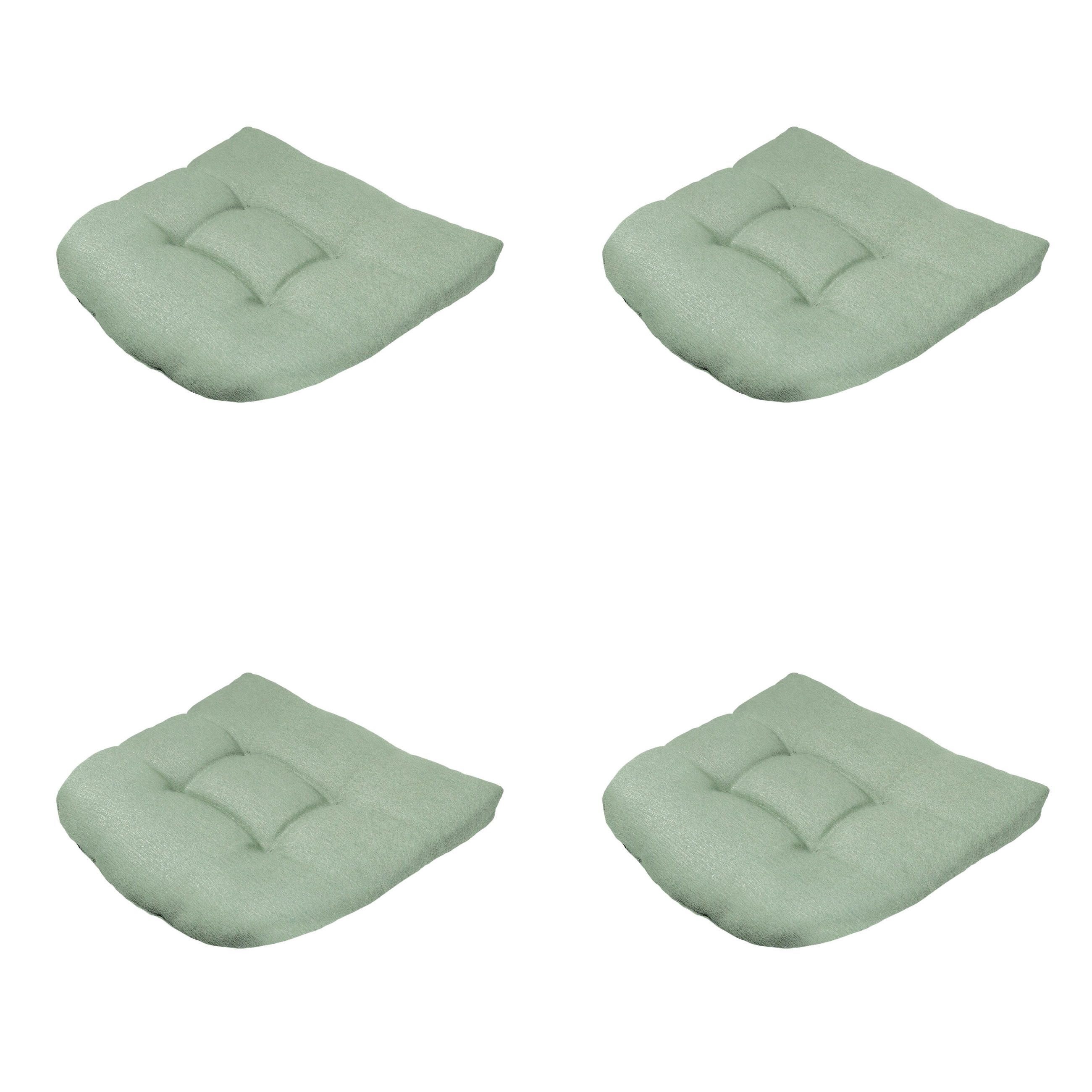 SITZKISSEN Napels - Grün - 46/46/6 cm - 4er-Set - Grün, Textil (46/6/46cm) - Madison