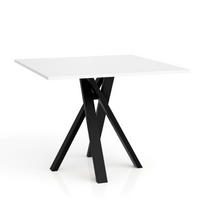 TISCH Weiß IGO Quadratisch Metallgestell 80x80 cm - Weiß, Holzwerkstoff (80/80/76cm) - Sepro Meble