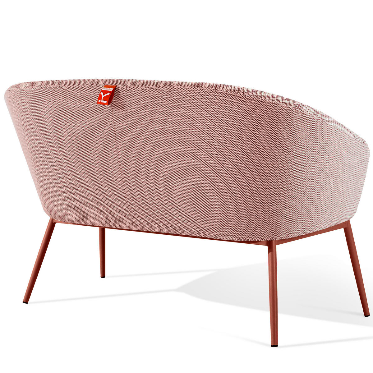 GARTENMÖBELSET SOLIS Gartenlounge-Set, bordeaux/weiß/rot - Bordeaux, Textil/Metall - KONSIMO®