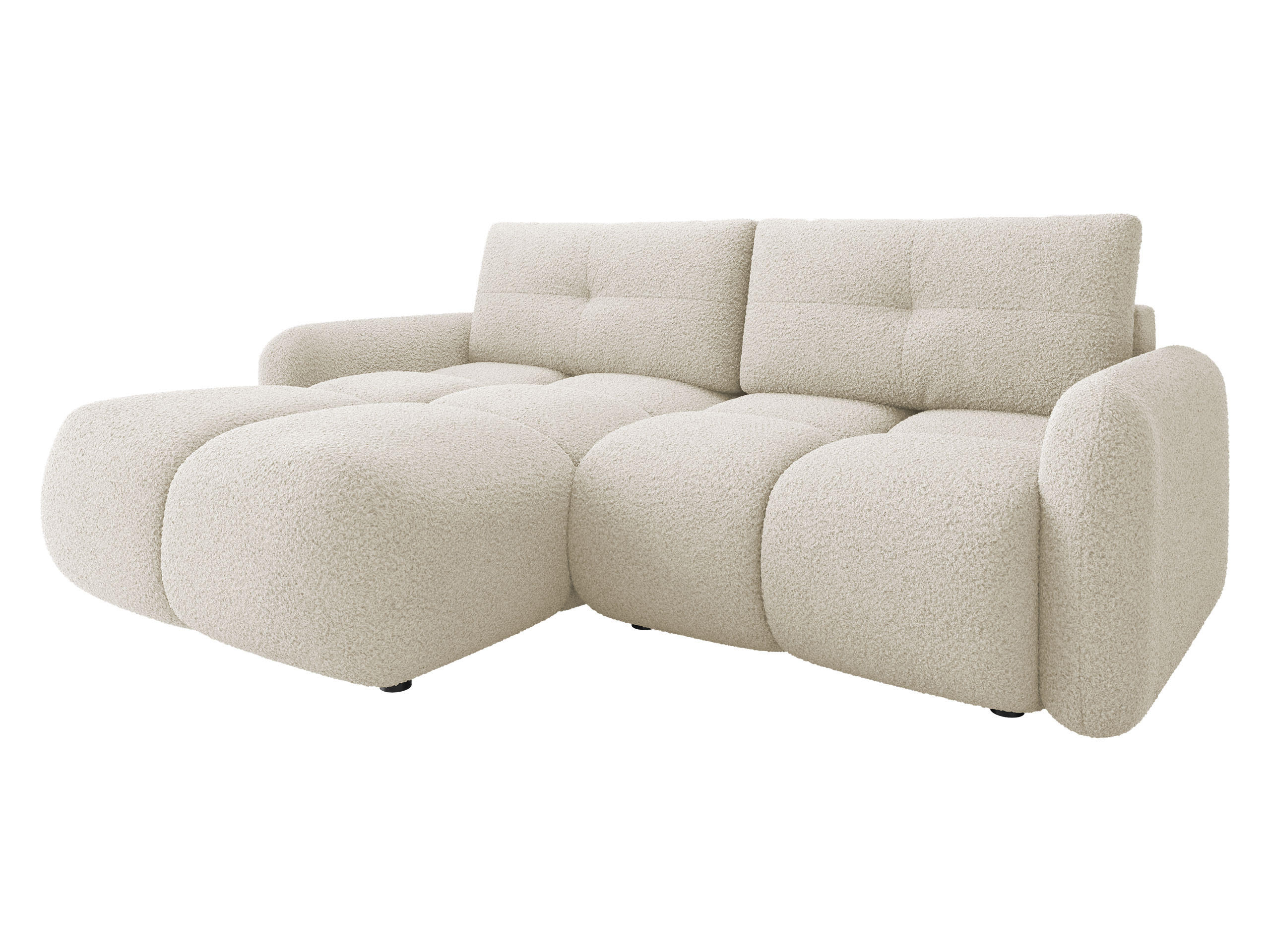 ECKSOFA Sandy - Sandfarben/Schwarz, Holz/Kunststoff (238/165cm) - MIRJAN24
