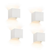 LED-WANDLEUCHTE Radiant 10/10/10 cm - Weiß, Metall (10/10/10cm) - ZMH