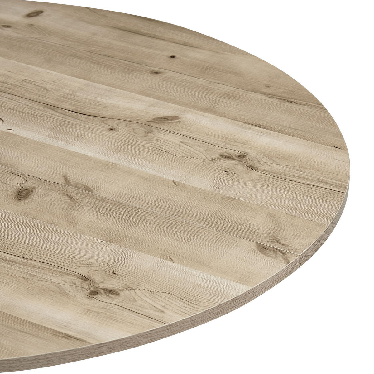ESSTISCH NOA Sandeiche, 110/110/76 cm - Schwarz/Eiche San Remo, Holzwerkstoff/Metall (110/110/76cm) - B&D Home