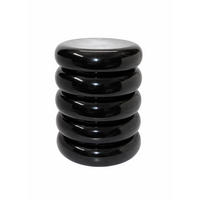 STRANSKA miza - črna, kovina (31/31/45cm) - Relaxdays