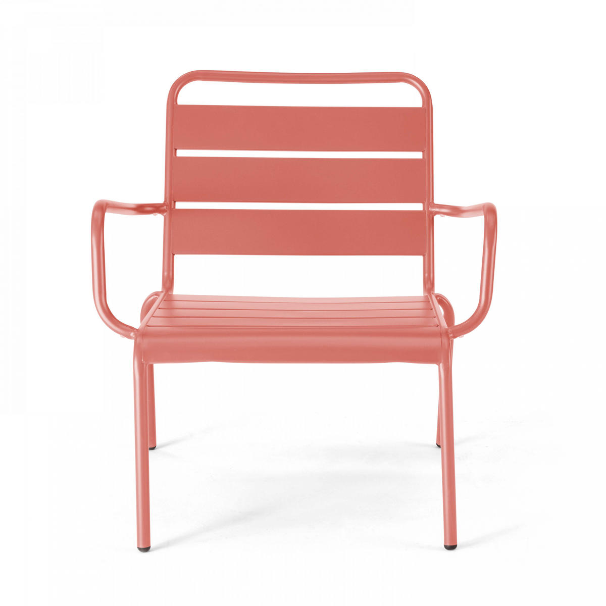 RELAXSESSEL, Lehm - Pink, Metall (65/76/70cm) - Oviala