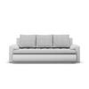 SOFA 3-SITZER MIT SCHLAFFUNKTION FORESTA, Grau + Grau - Hellgrau/Grau, Textil (222/92/96cm)