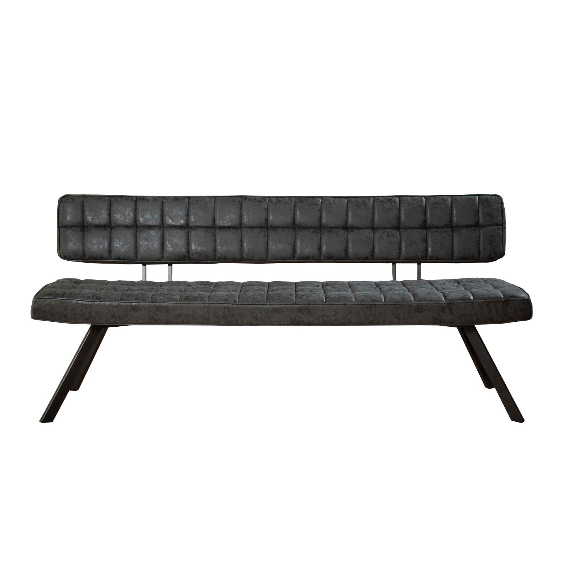 ESSZIMMERBANK Velo Schwarz 54/180/83 cm - Schwarz, Textil (180/83/54cm) - Hoyz Collection