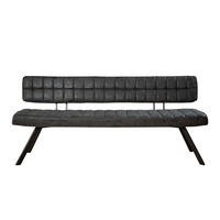 ESSZIMMERBANK Velo Schwarz 54/180/83 cm - Schwarz, Textil (180/83/54cm) - Hoyz Collection