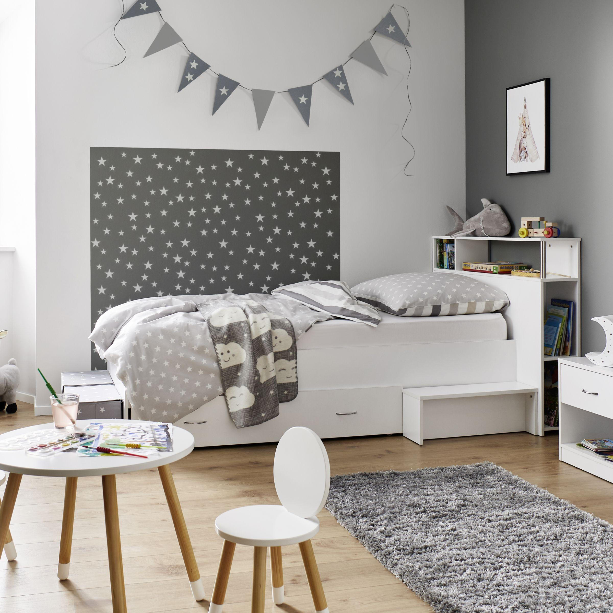 Bessagi Kids Stauraumbett Weiß