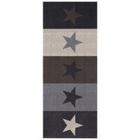 KÜCHENLÄUFER TEPPICH TRENDY MODERN STARS - Anthrazit, Textil (45/145cm) - Pergamon