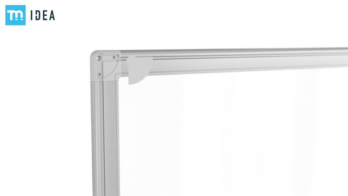 MAGNETISCHES Whiteboard 120x60 cm im Aluminiumrahmen - Reihe TM IDEA® Flex - Weiß, Metall (120/60/1.6cm) - ALLboards