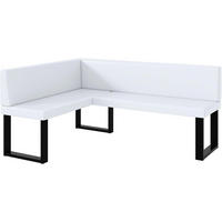 ECKBANK TONI_U - Weiß, Leder (128/168cm) - Meblini