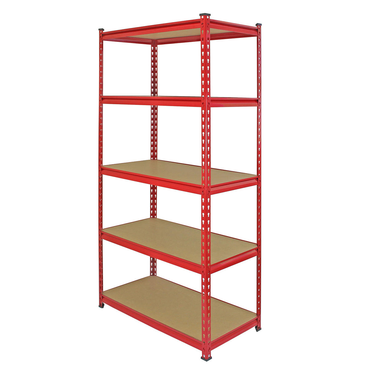 LAGERREGAL 3 x Z-Rax Rot 90cm mit Gratis Gummihammer - Rot, Metall (90/180/45cm) - Monstershop