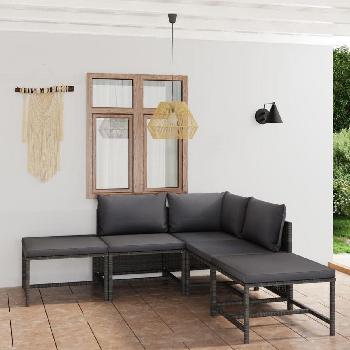 GARTENSET Reichling 6-teilig - Grau, Metall - Nettlife