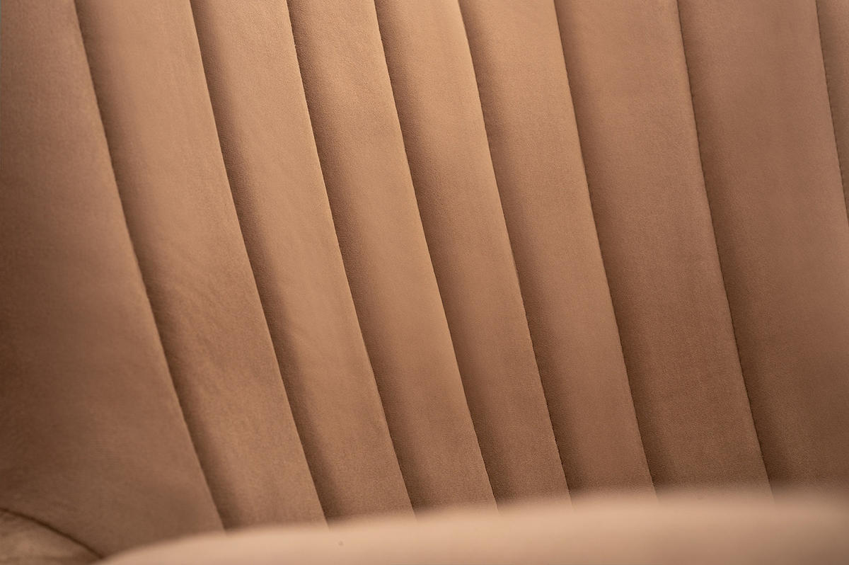 SESSEL DINA, Klassisch Loungesessel ergonomisch, Velours-Stoff Braun - Braun, Holz/Holzwerkstoff (76/100/78cm) - MASSENO