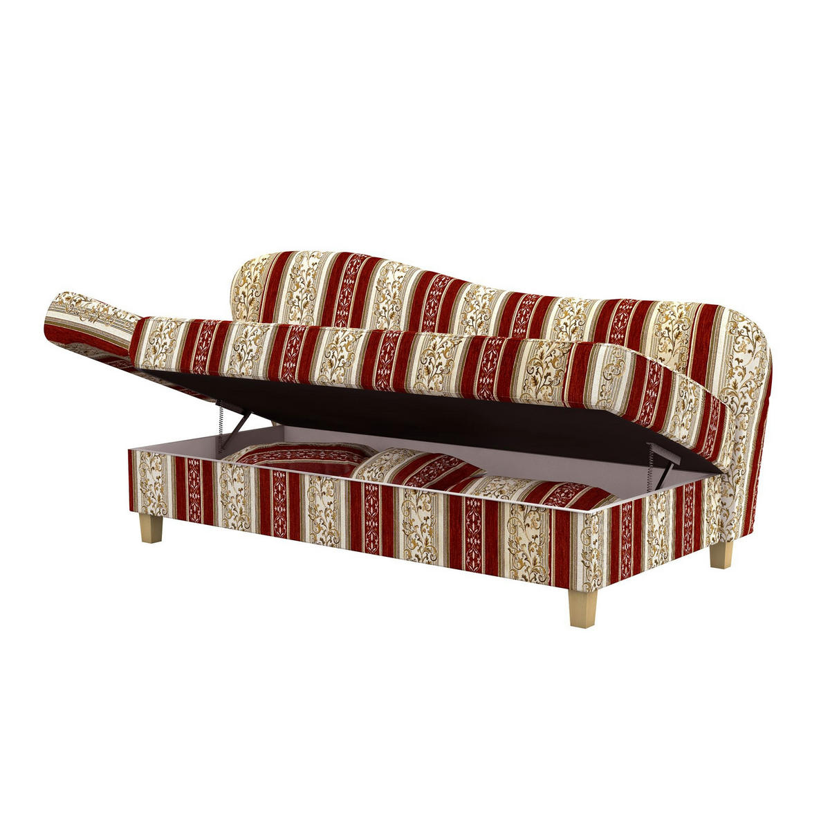 RECAMIERE Armlehne links Katia Chenille rot - Rot, Kunststoff (190/82/88cm) - 58aufmkessel