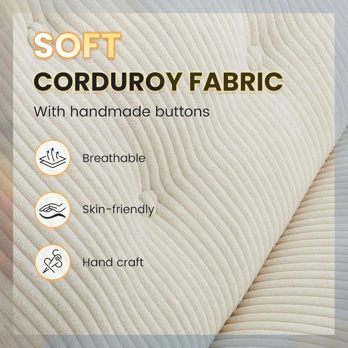 BÜROSTUHL ohne Armlehnen Cord Weiß - Weiß, Textil (65/85/50cm)