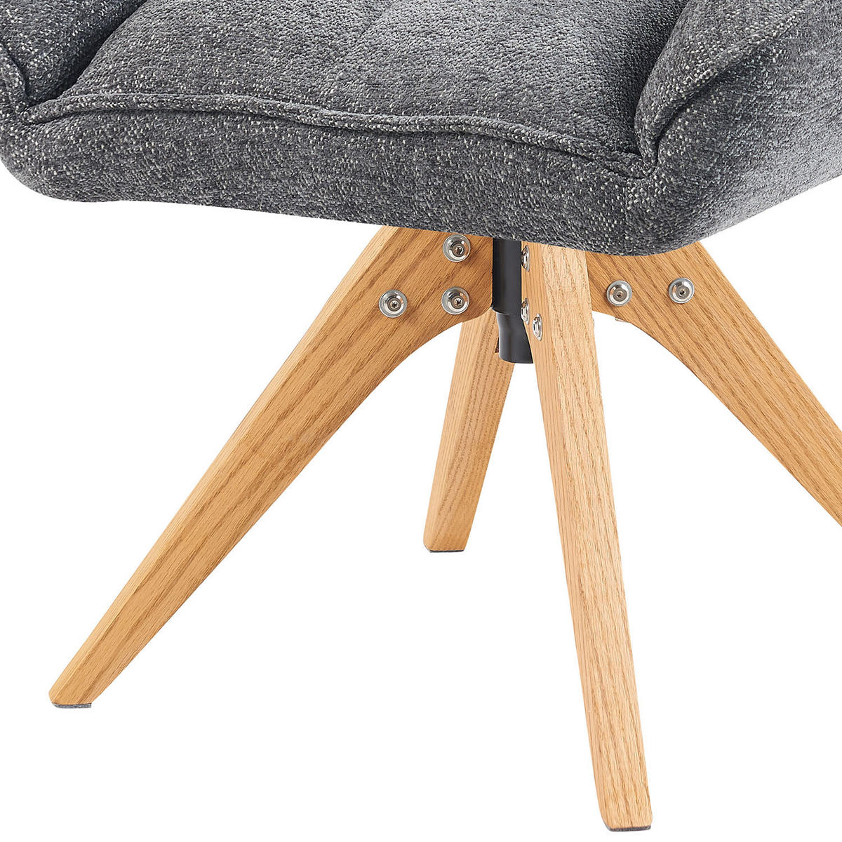 DREHSTUHL Mika-Lio - Honigeiche/Grau, Eichenholz/Holz (60/88/68cm) - DUBI Möbel