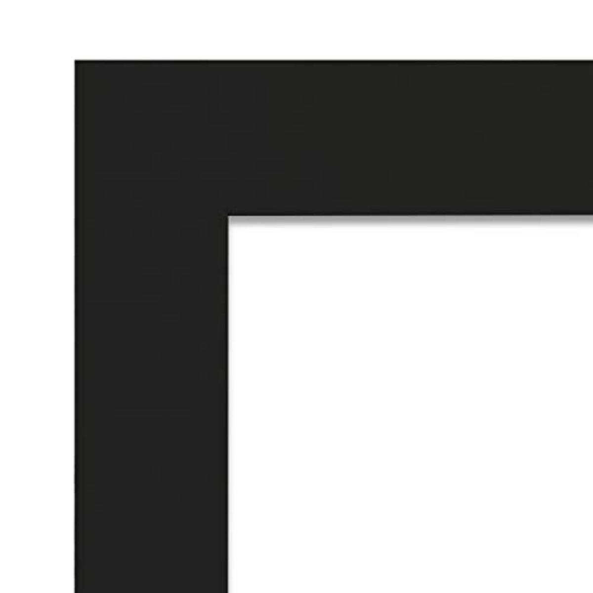 POSTER Set mit 4 Leben TypografieStil A4 Schwarzer Rahmen - Schwarz, Papier (29.7/3cm) - Nacnic