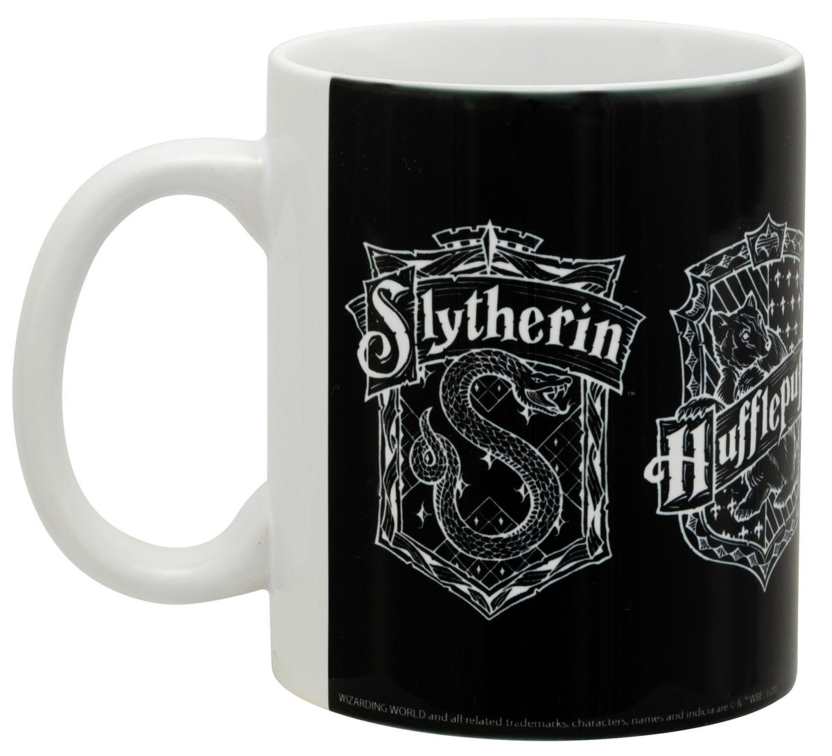 KAFFEEBECHER Harry Potter 4 Häuser Schwarz 320 ml - Schwarz, Keramik (0.32L) - United Labels