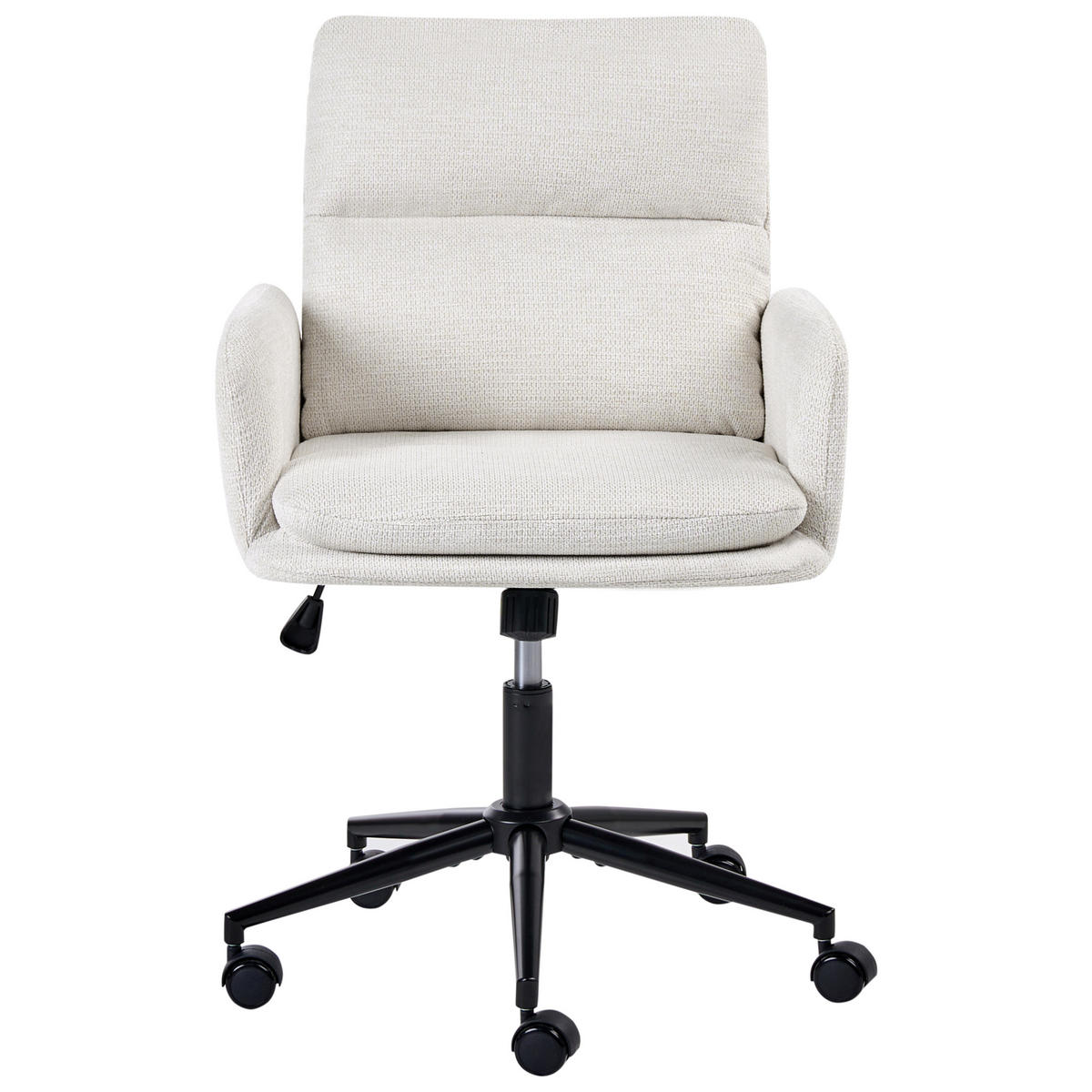BÜROSTUHL Cremeweiß Constantia - Creme, Textil/Metall (58/94/58cm) - Beliani