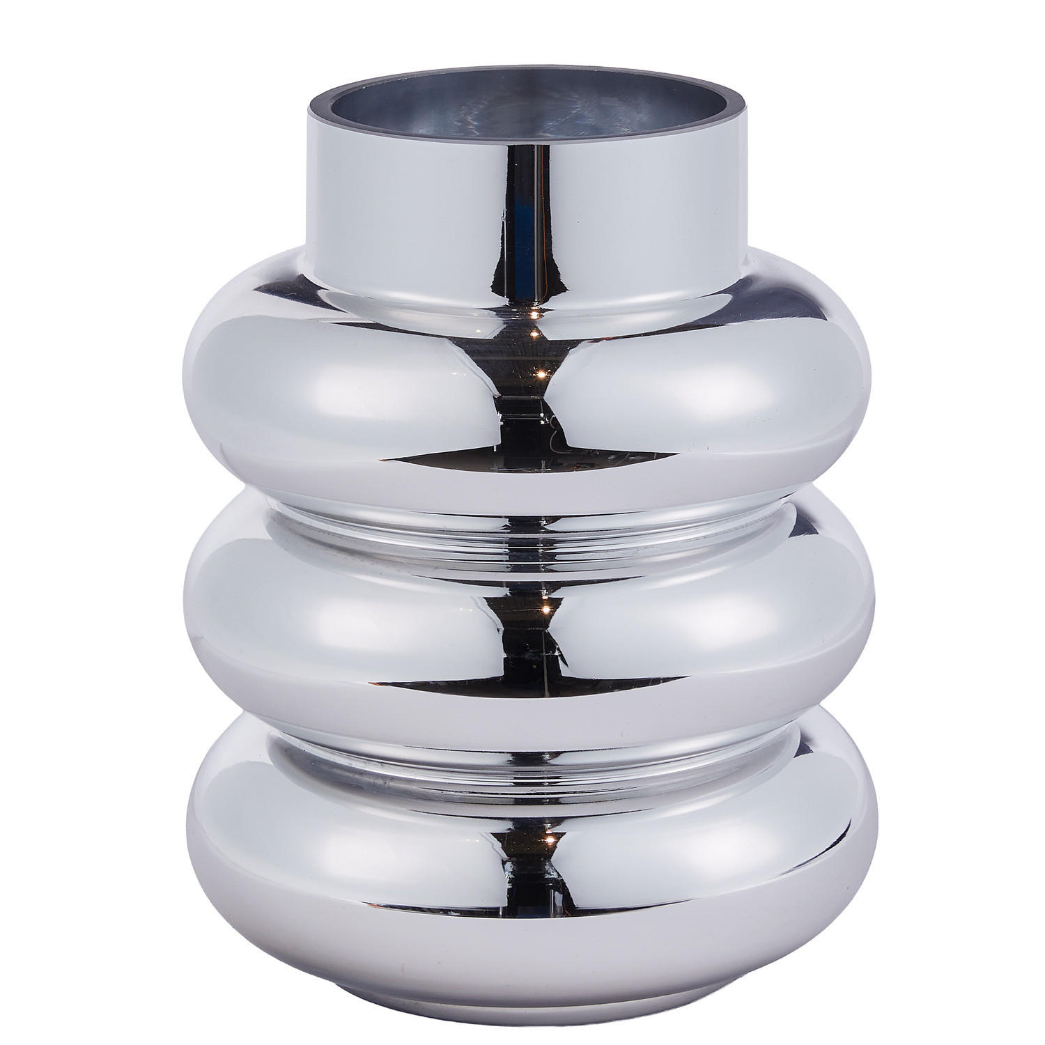 VASE Hoop - Silberfarben, Glas (20cm) - Butlers