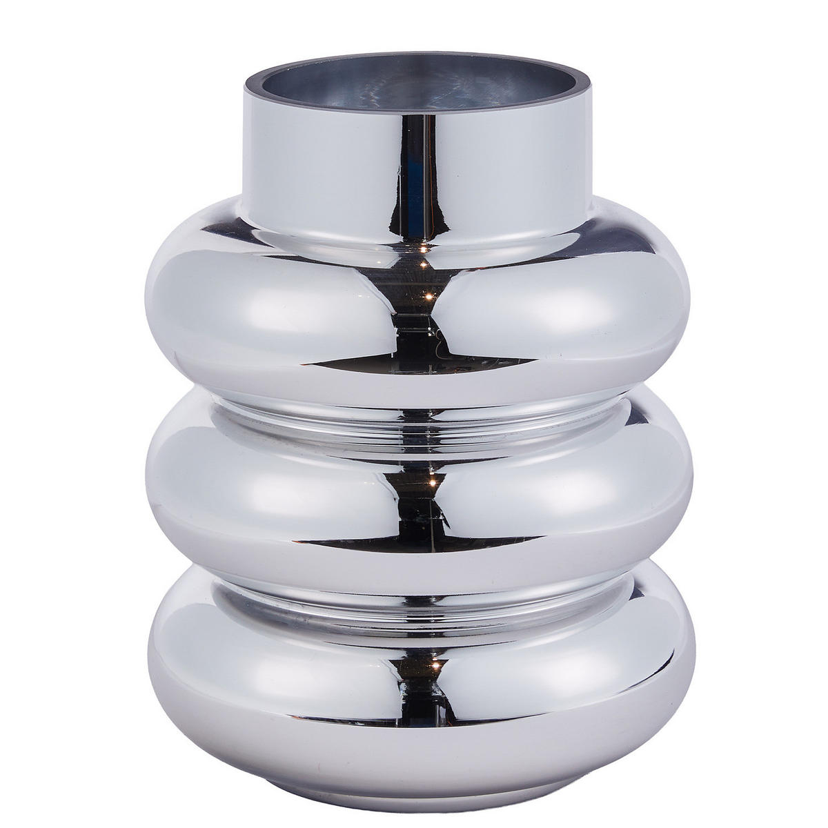 VASE Hoop - Silberfarben, Glas (20cm) - Butlers