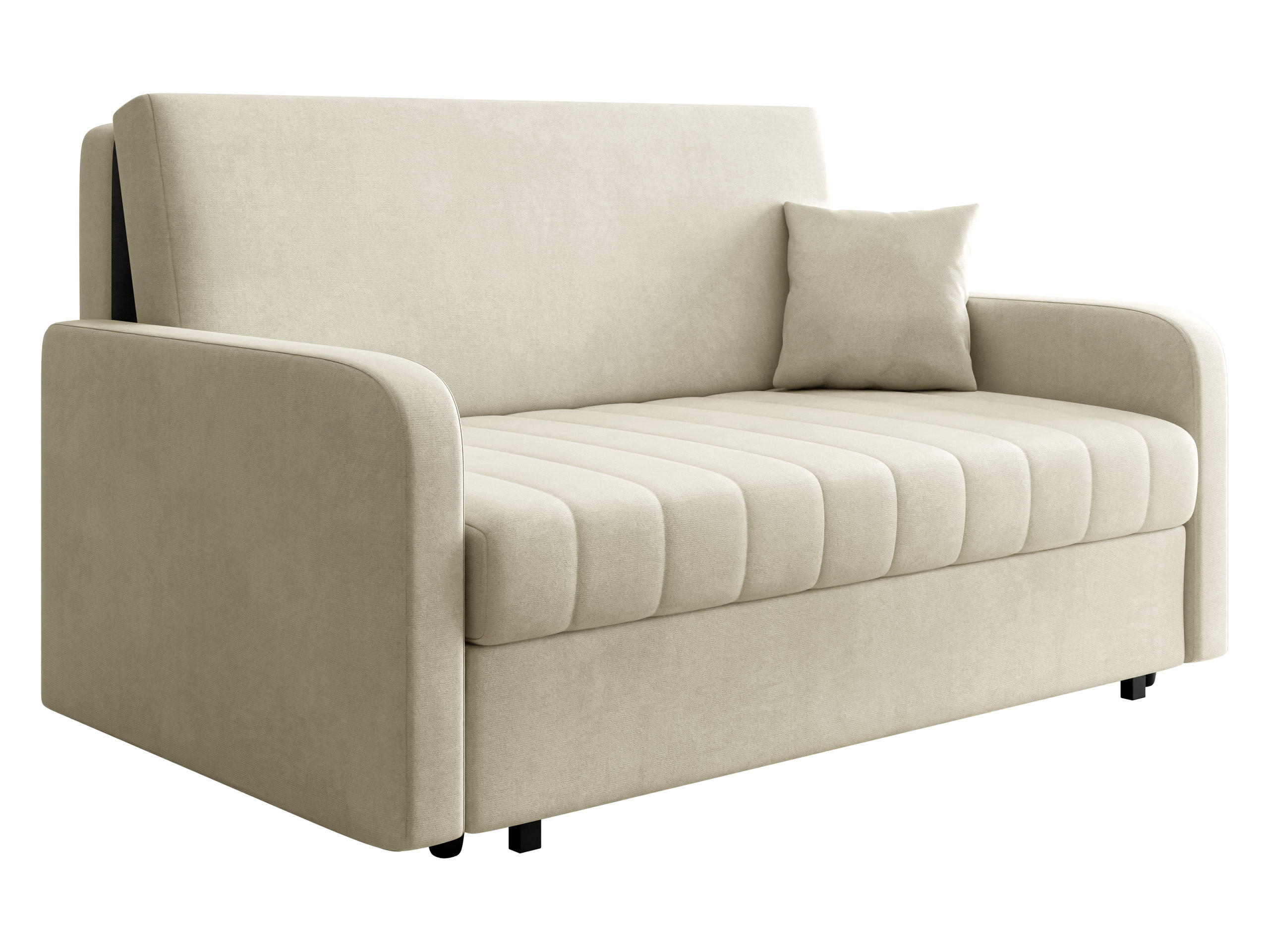 SCHLAFSOFA Viva Silk IV - Schwarz/Naturfarben, Holz/Textil (172/85/98cm) - MIRJAN24