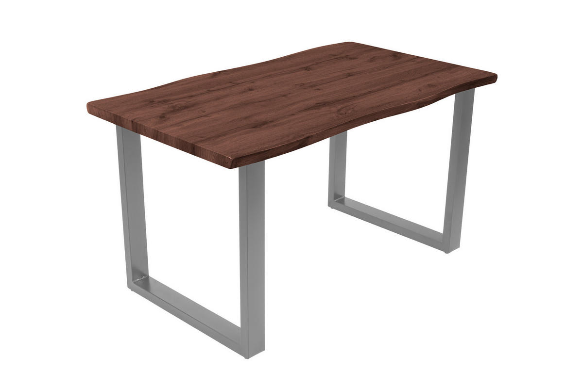 ESSTISCH JOSY U - Nussbaumfarben, Holz (80/140/77cm) - SAM