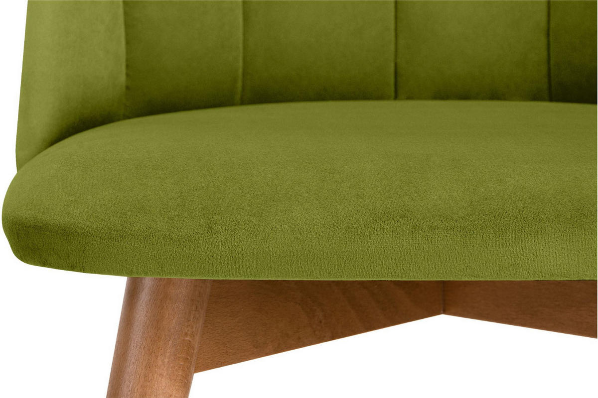 ESSZIMMERSTÜHLE BAKERI (2er-Set), oliv / eiche hell - Eichefarben/Olivgrün, Holz/Buchenholz (48/86/44cm) - KONSIMO®