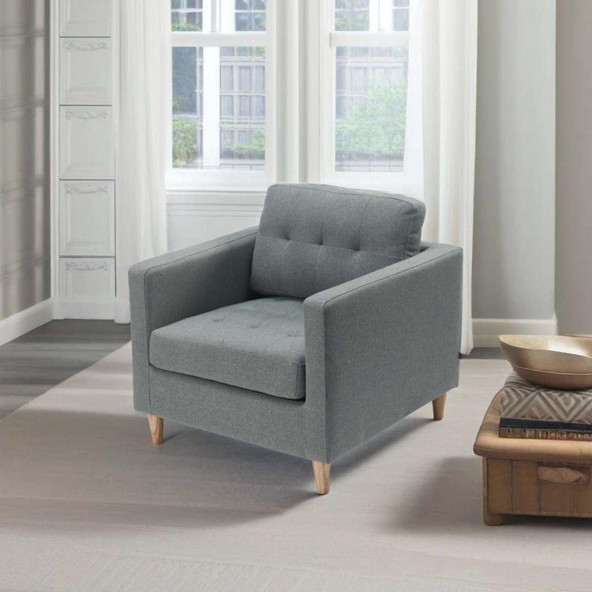 SESSEL grau - Grau, Holz (80/82/84cm) - ebuy24