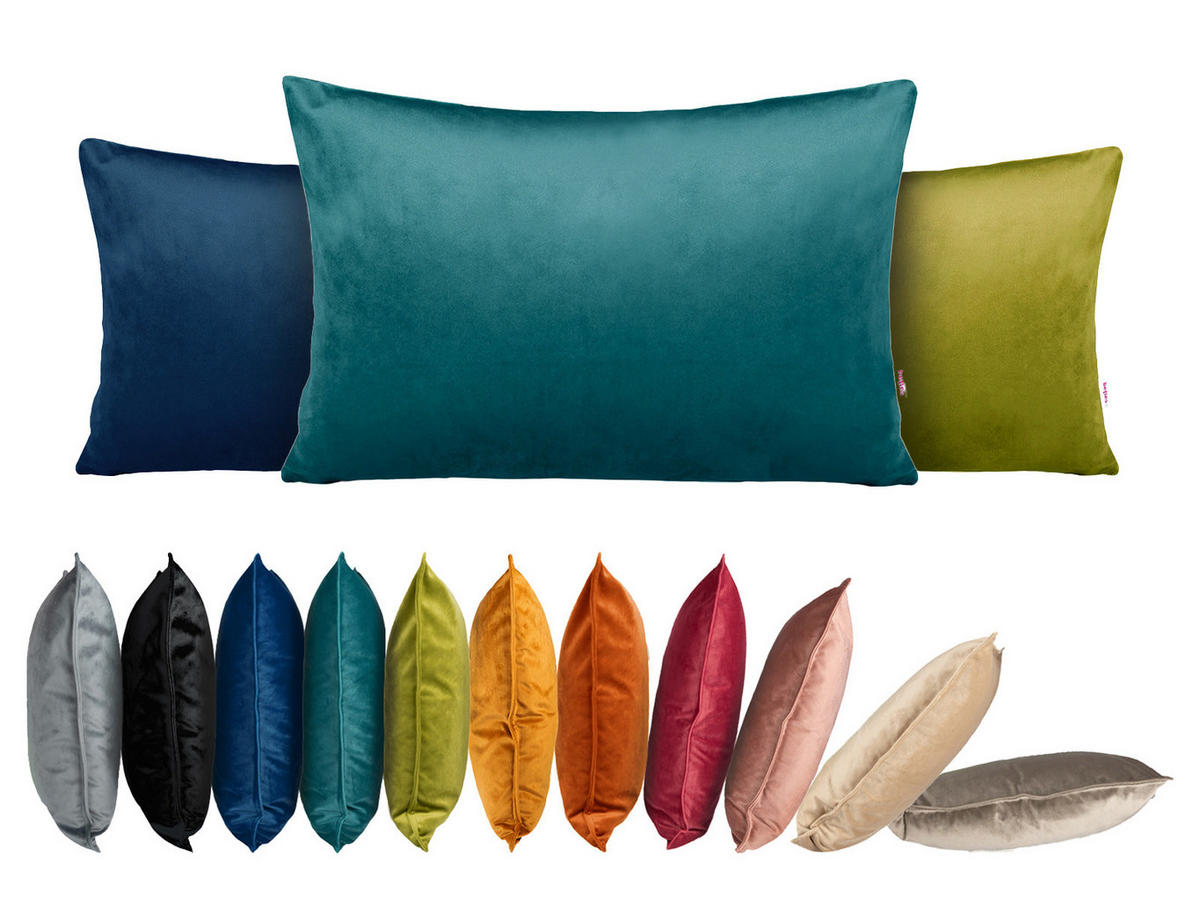 KISSENHÜLLE Samt&Sonders rost-orange 25/35 cm - Dunkelorange, Textil (25/35cm) - beties Heimtextil