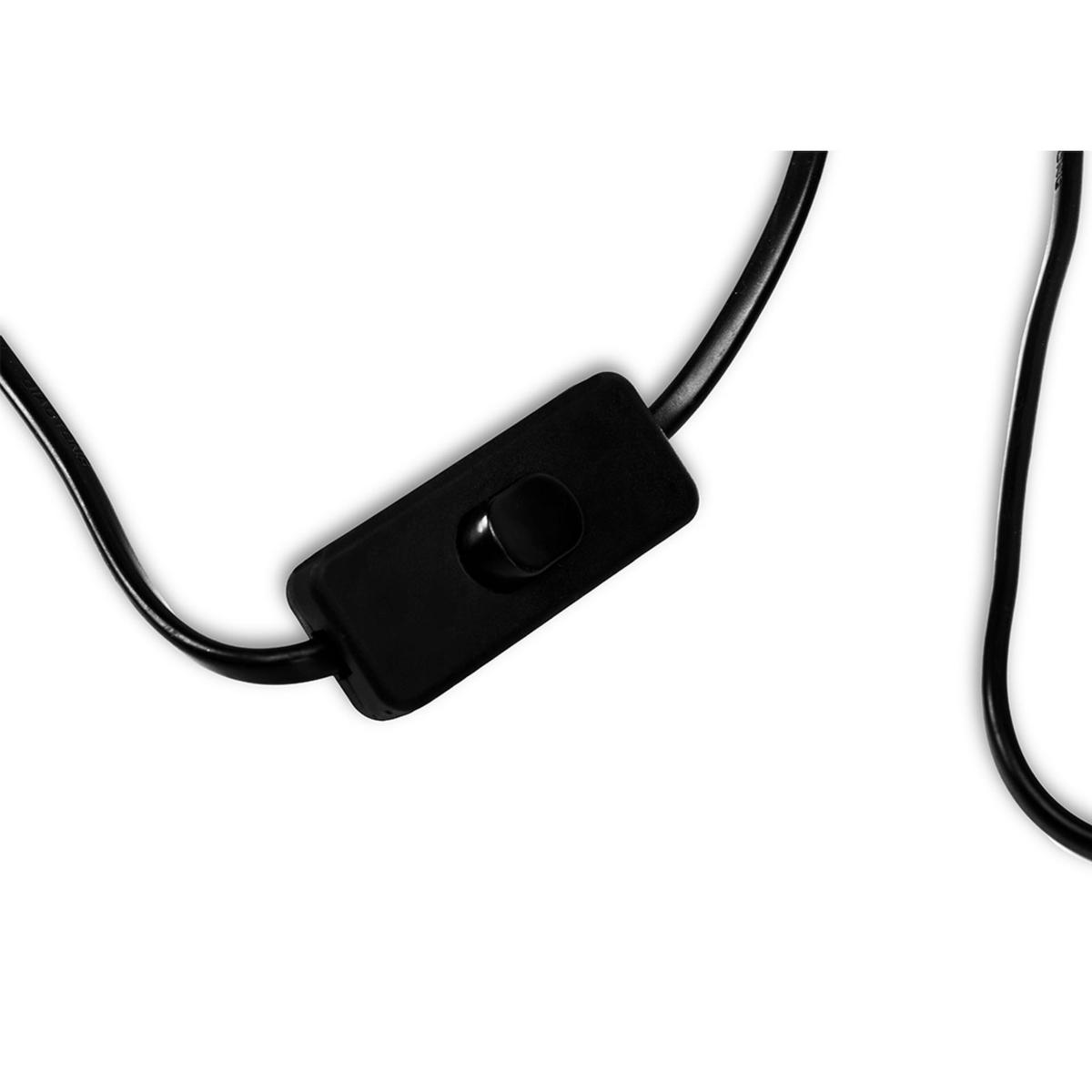 STEHLAMPE PLISO, Schwarz - Schwarz, Holz/Textil (25/25/150cm) - KONSIMO®