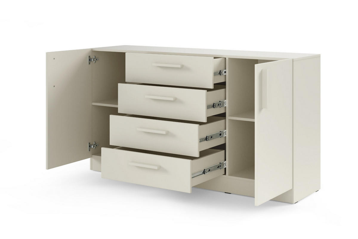 KOMMODE BRISSO BRK1 155,5/85/40 cm in Kaschmir - Kaschmir, Holzwerkstoff (156/85/40cm) - Deine Möbel 24