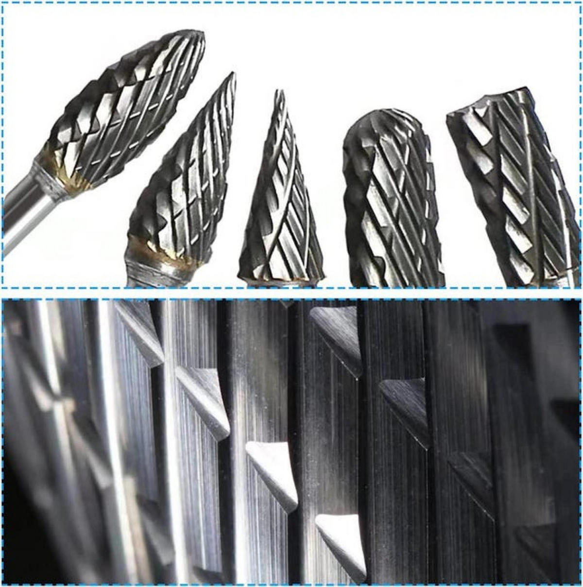 SCHLEIFWERKZEUGE – 20 Stück, 3 mm Schaftdurchmesser - Silberfarben, Metall (0.3/0.3/4cm) - DCA