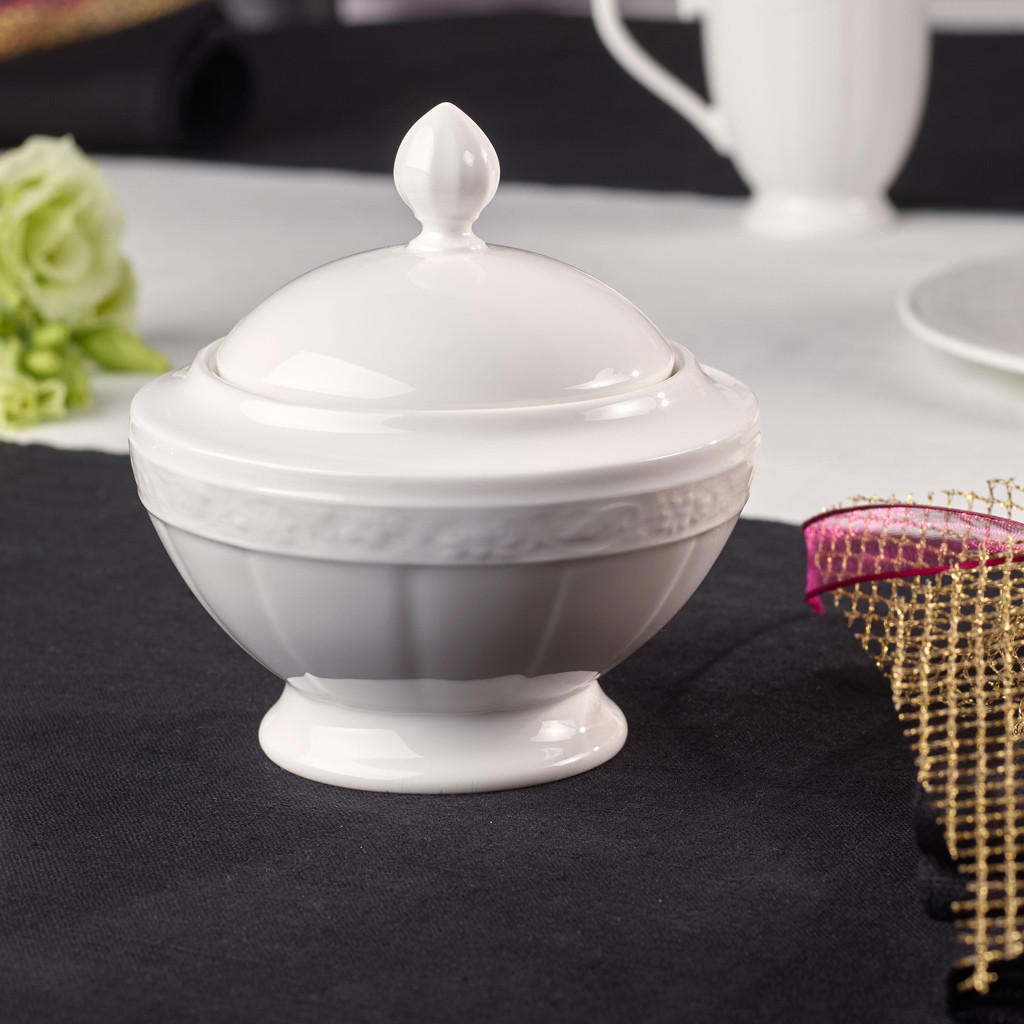 MILCH-ZUCKER-SET White Pearl weiß 2er Set - Weiß, Keramik (1/1cm) - Villeroy & Boch