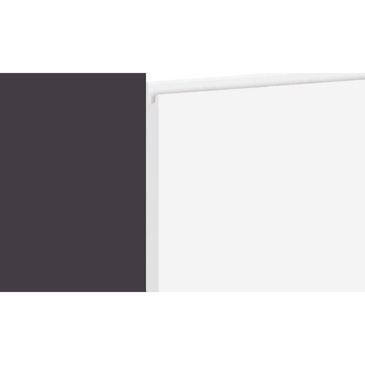 MIKROWELLENUMBAUSCHRANK Avellino W2MK/60 weiß Acryl matt / Lava 60 / 32,5 / 72cm - Dunkelgrau/Weiß, Holz/Holzwerkstoff (60/72/32.5cm) - Feldmann-Wohnen