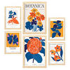 POSTER Set Mit 6 Blumen Leben In Orange Natur Und Botanikdrucke Für Innenarchitektur A3 & A4 Rahmen Aus Hellem Holz - Beige, Papier (29/3cm) - Nacnic