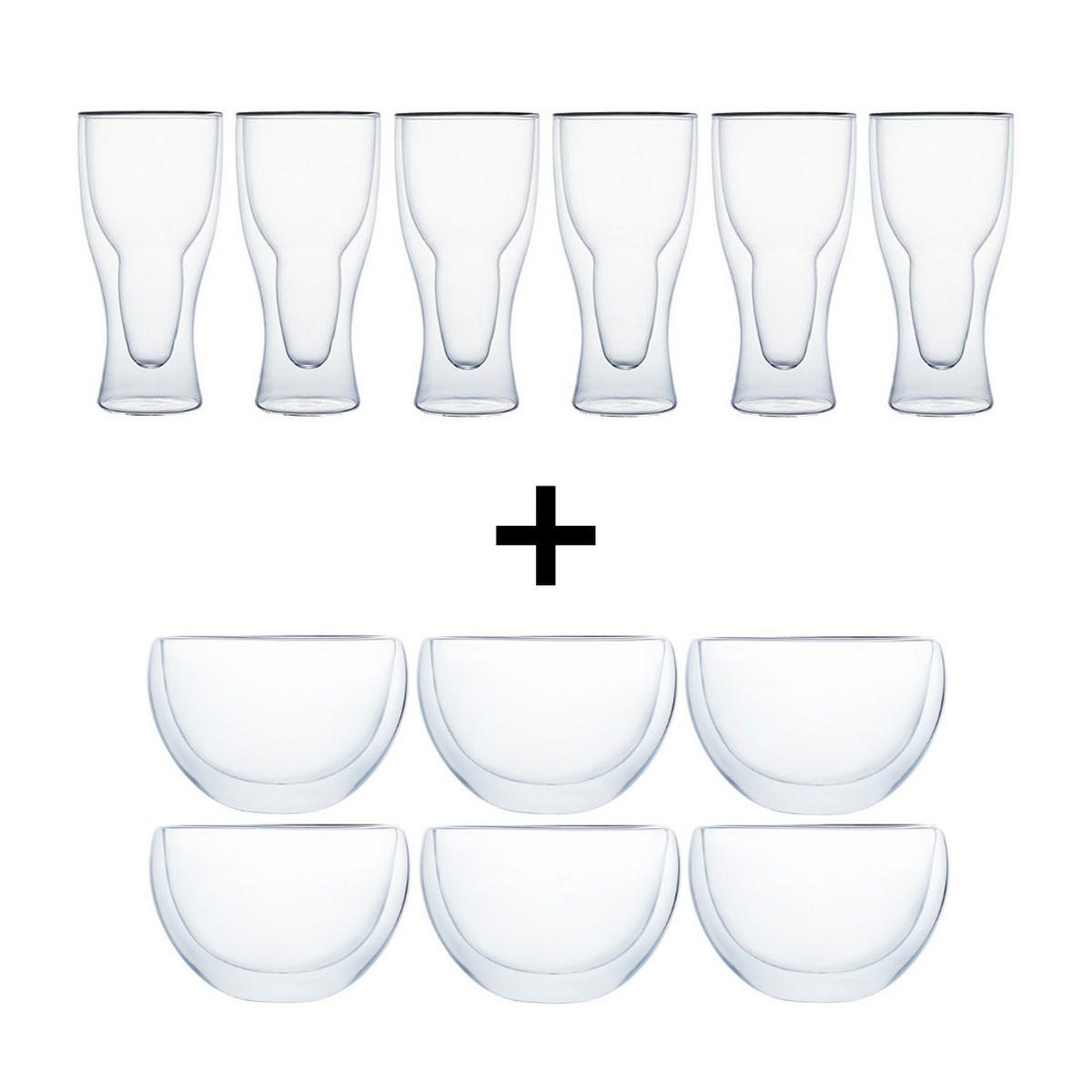 GLÄSER-SET Klasique Transparens 12er-Set - Transparent, Glas