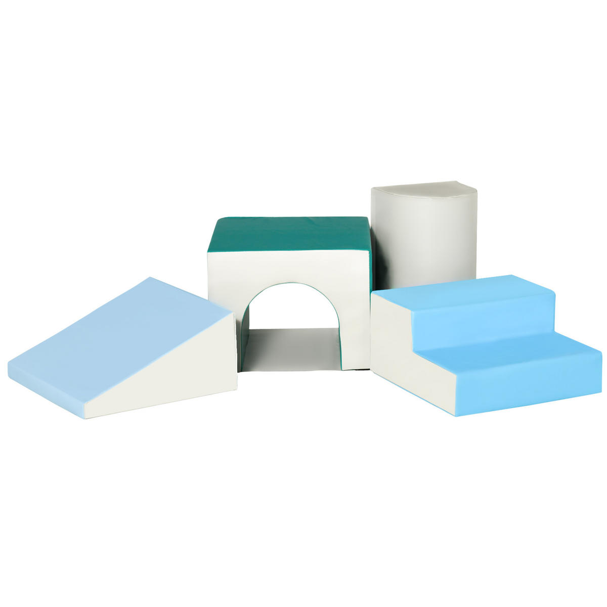KINDER-SOFTPLAY-SET - Blau, Kunststoff (50/39/150cm) - HOMCOM