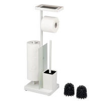 WC-GARNITUR, weiß - Weiß, Metall (23/66.5/18cm) - eluno