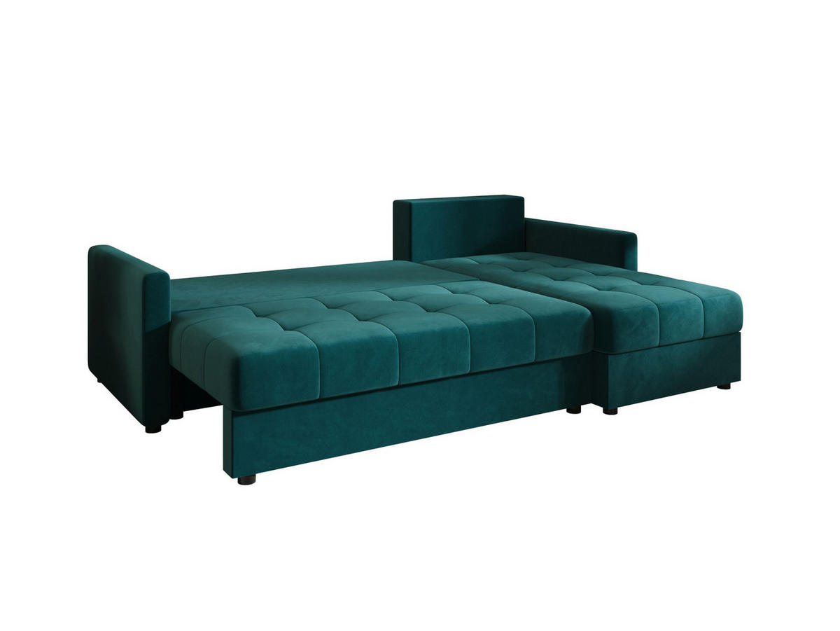 ECKSOFA MOS L BIS Itaka 39 Rechts mit Schlaffunktion - Türkis, Textil (220/143cm) - Bedante