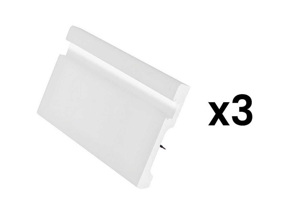 SOCKELLEISTE - 290 cm x 1.8 cm - plastik - weiß Ateno - Weiß, Kunststoff (1.8/290/12cm) - Vente-Unique