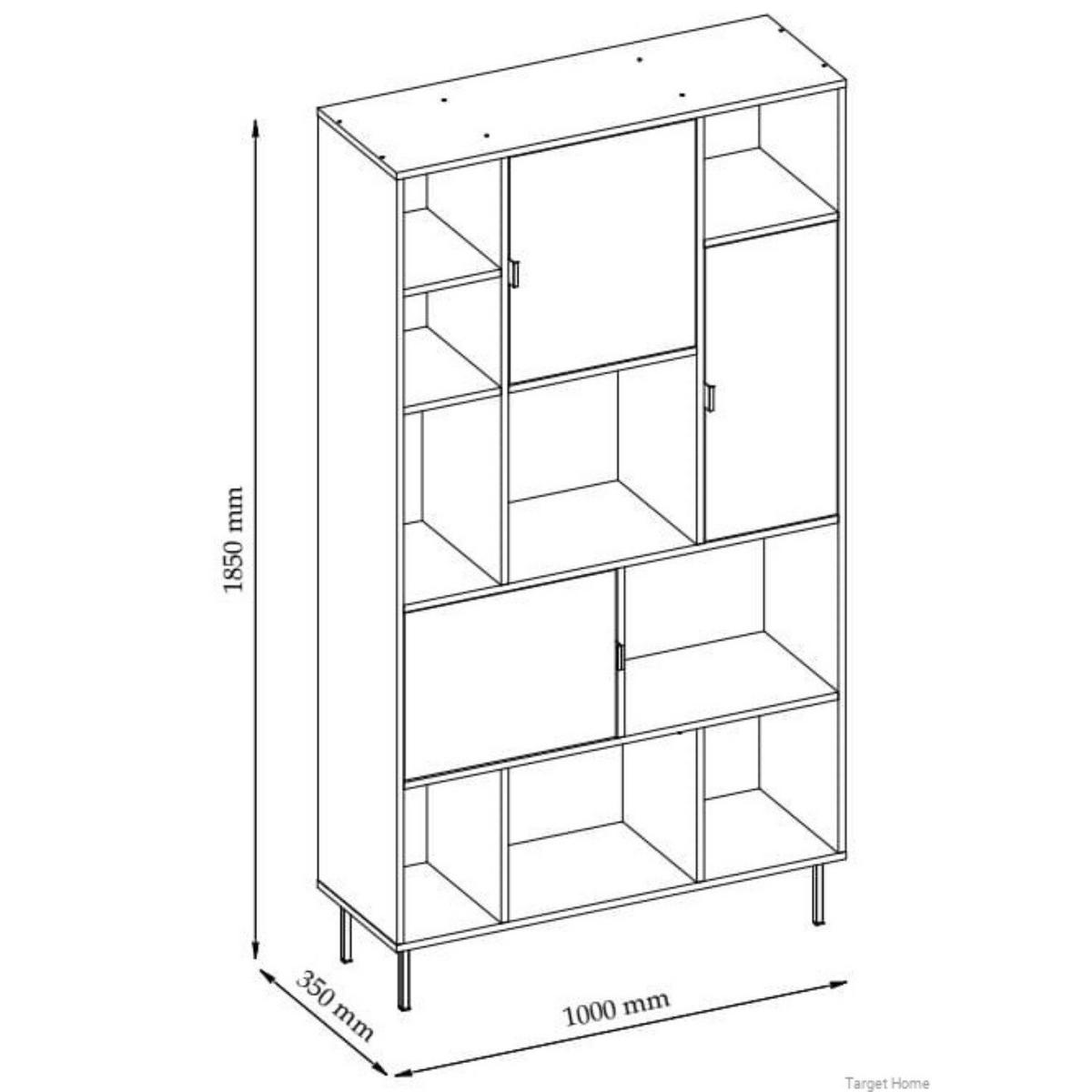 BÜCHERREGAL KENDO 24 Laminierte Platte Weiße Wotan-Eiche - Eiche Wotan, Holzwerkstoff (100/185/35cm) - Target Home